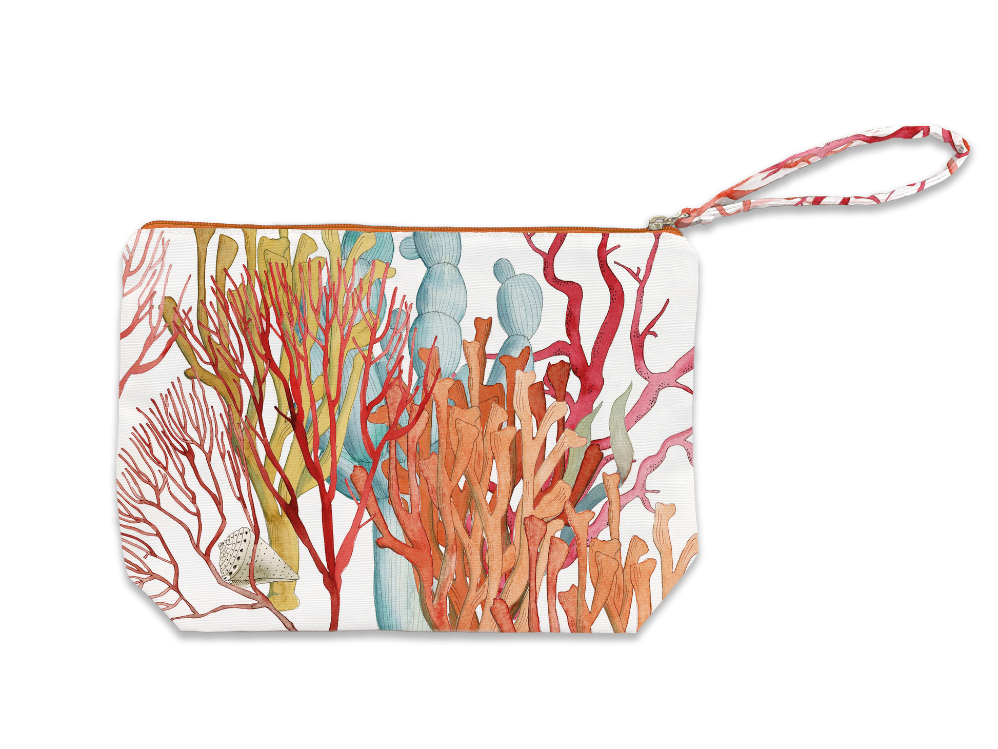 Cotton Pochette «Corals», 100% Made in Italy