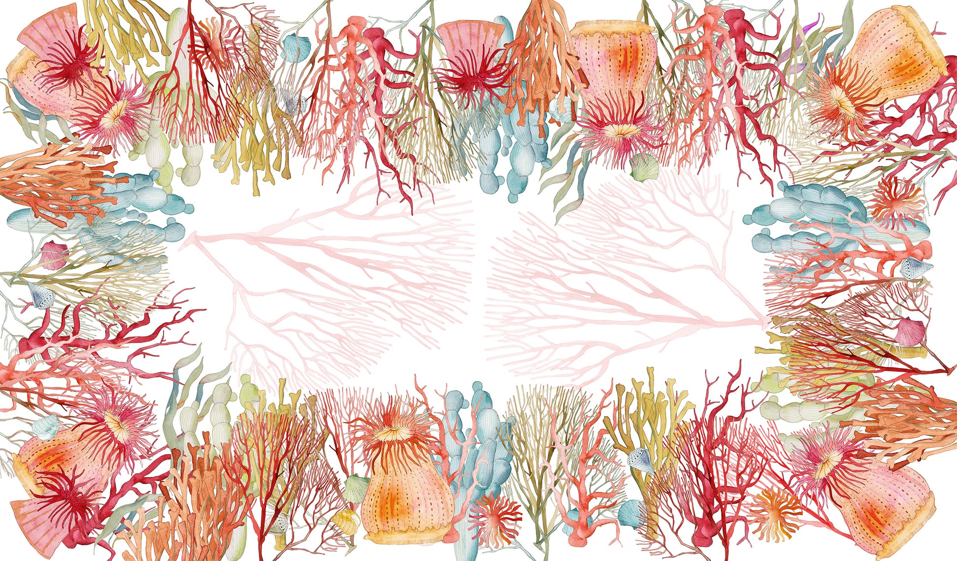 Tovaglia in lino pregiato «Corals» 100% Made in Italy