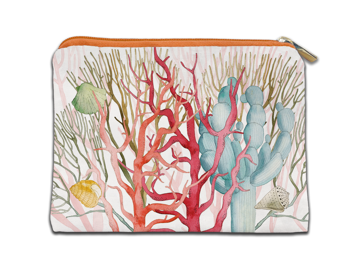 Cotton Trousse «Corals», 100% Made in Italy