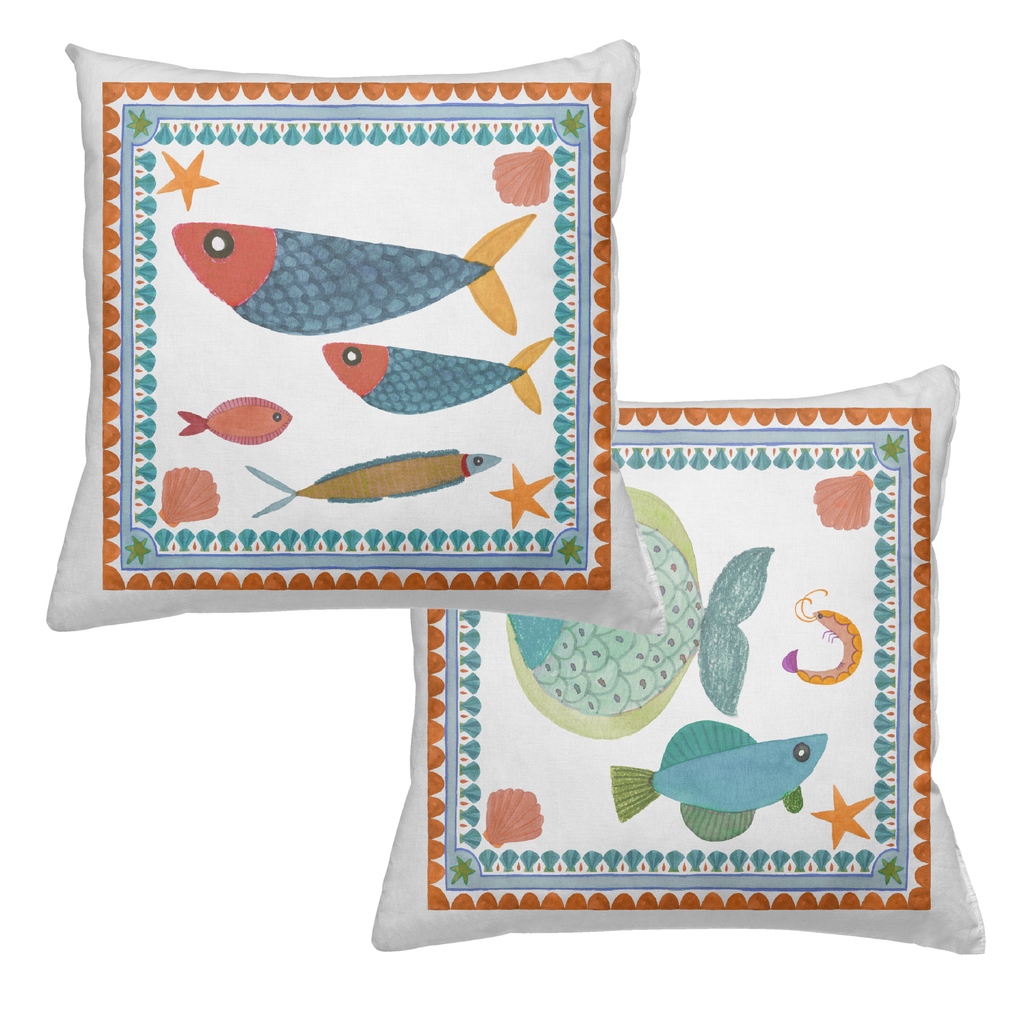 Cushion Canvas Marinella, 100% Made in Italy