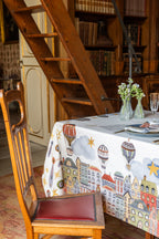 Nappe en satin Montgolfière 100 % fabriquée en Italie