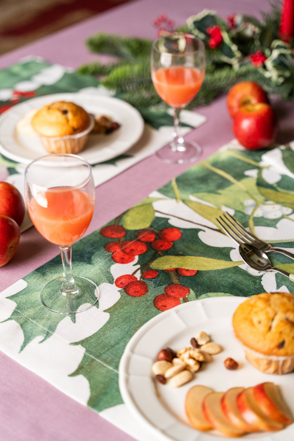 Set of 4 Placemats Helleborus Linen The Napking