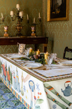 Satin Tablecloth Winter Party 100% Made in Italy