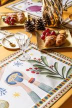 Set of 4 Placemats Winter Party 100% Made in Italy The Napking