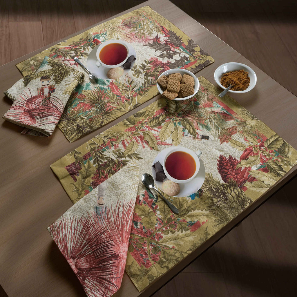 Set of 4 Placemats Schiaccianoci Linen 100% Made in Italy