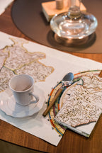 Set of 6 placemats Atlas + 6 Napkins 100% Made in Italy