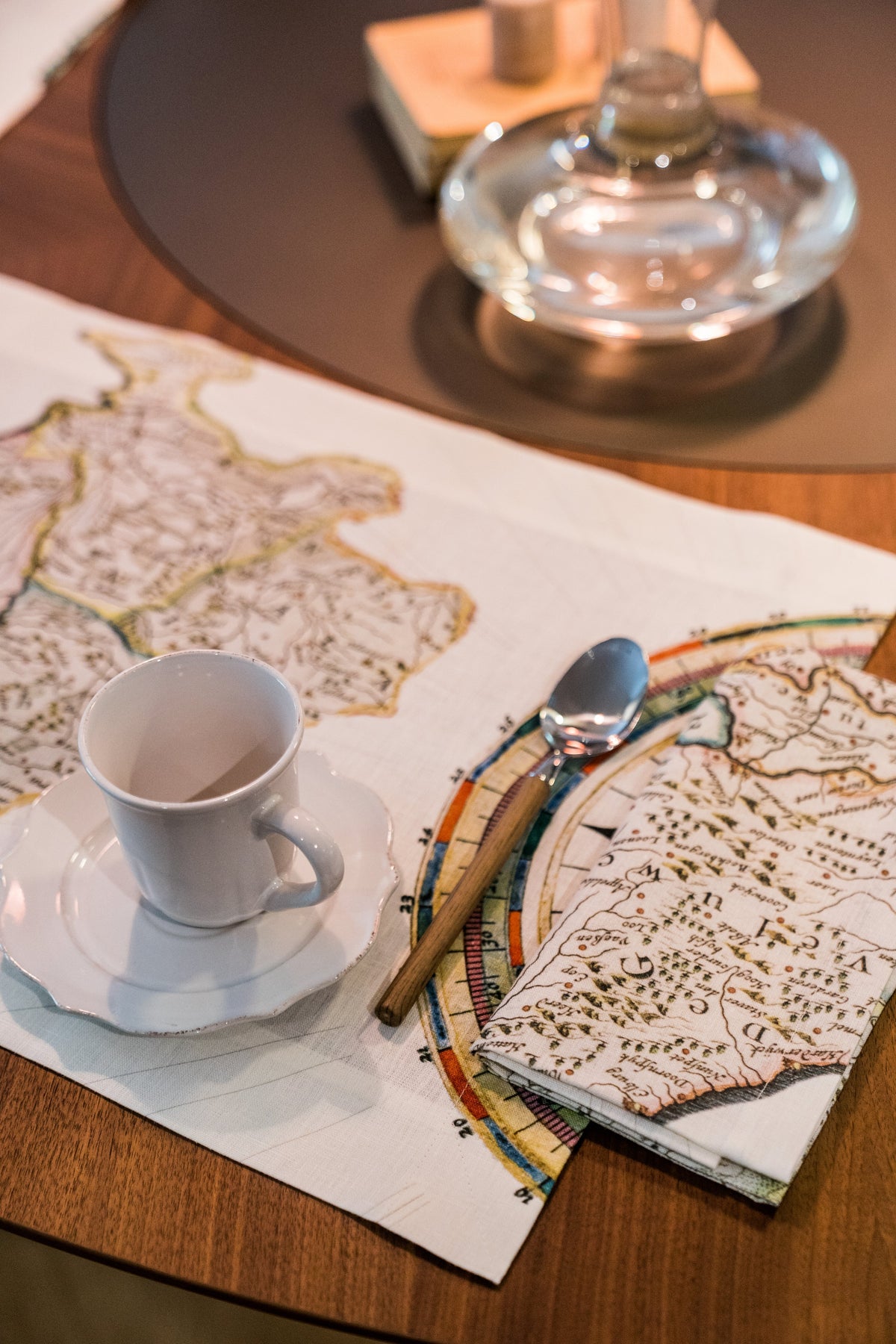 Set of 6 placemats Atlas + 6 Napkins 100% Made in Italy