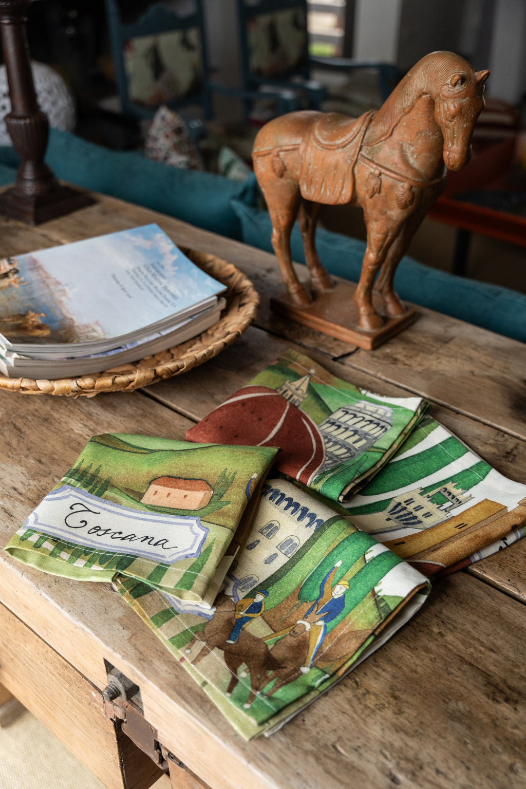 Set Of 4 Napkins «Toscana» 100% Made in Italy