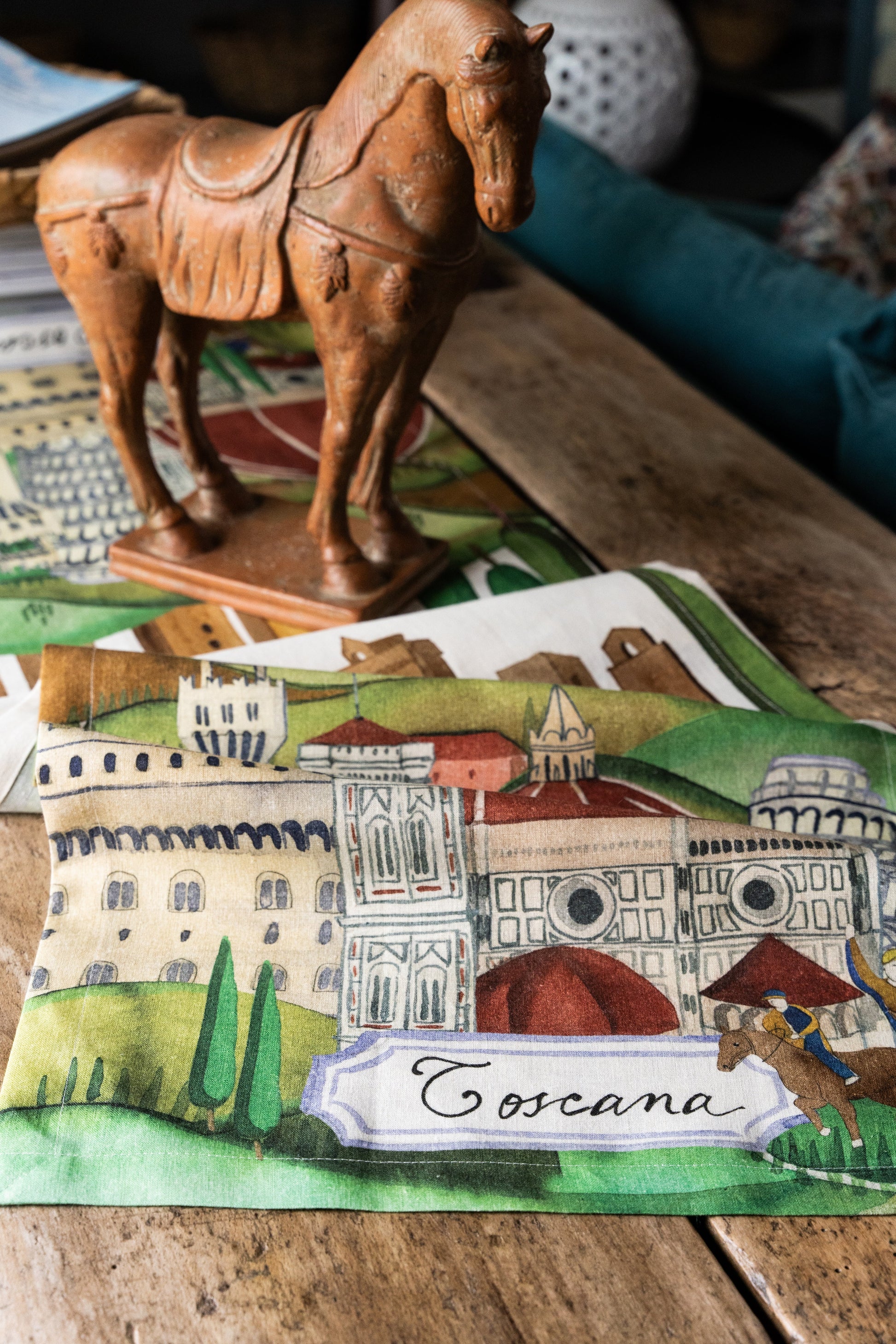 Pure Linen Runner «Toscana» 100% Made in Italy