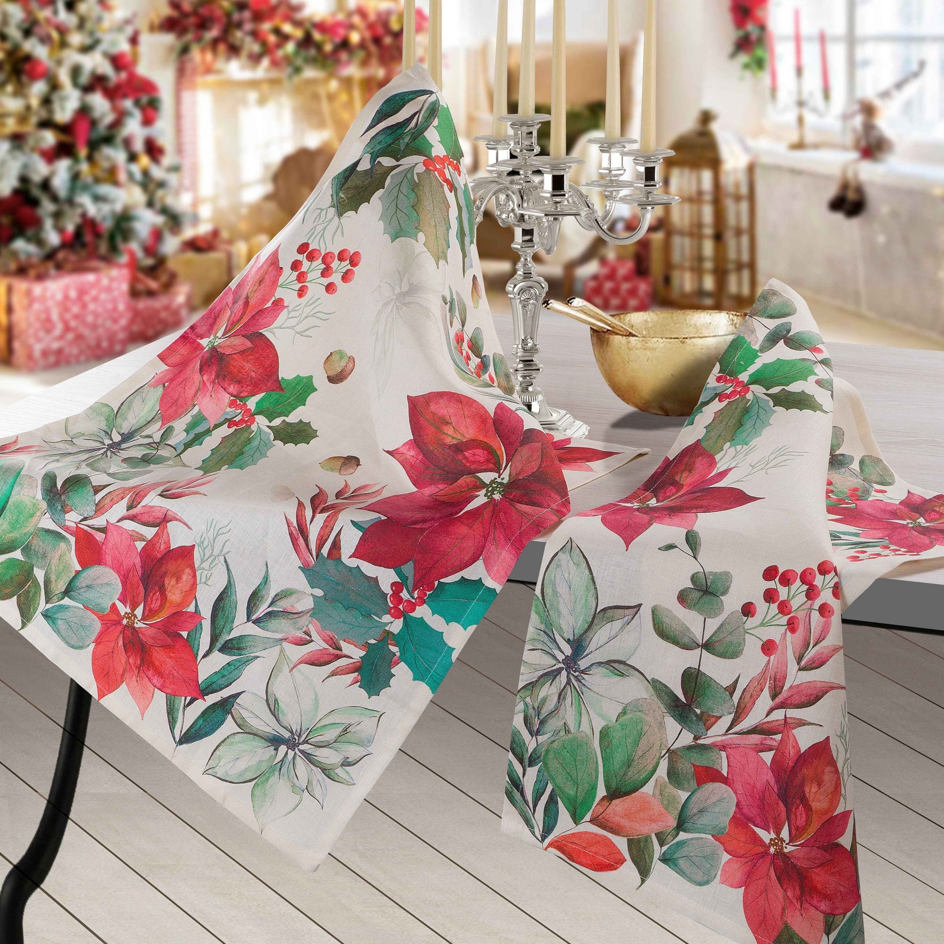 Kitchen Towels «Yule», 100% Made in Italy