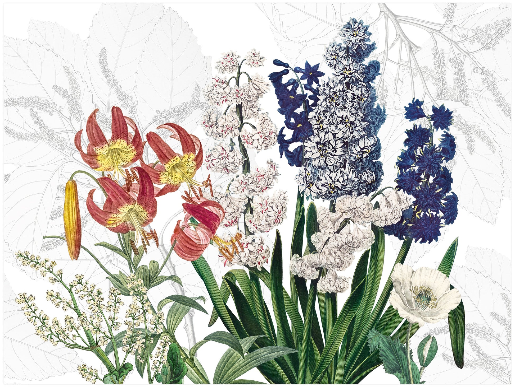 Set of 2 rectangular hardboard placemats Dafne The Napking