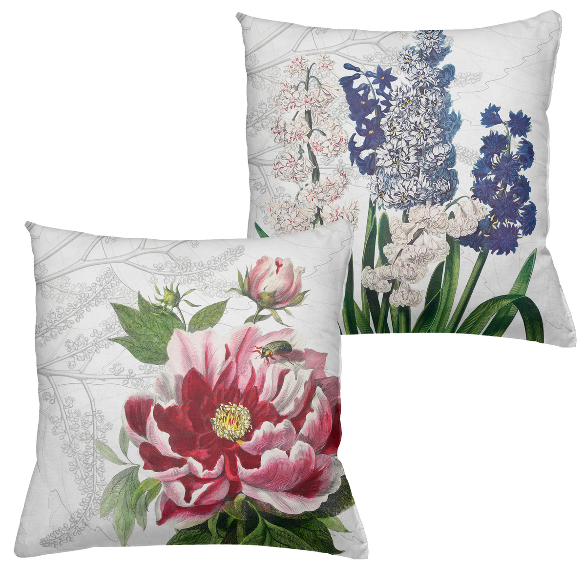 Dafne cushion in printed velvet, 100% Made in Italy
