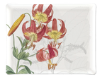 Dafne tray in acrylic and printed linen, Made in France