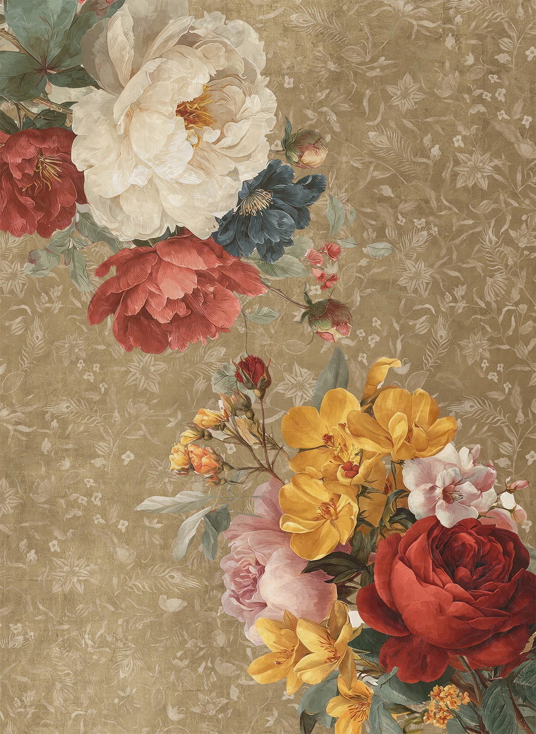 De Ronsard premium linen kitchen towel variant 2 with botanical rose design