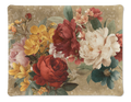 De Ronsard acrylic tray 37 x 28 cm with printed linen rose motif