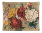De Ronsard acrylic tray 37 x 28 cm with printed linen rose motif