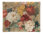 De Ronsard acrylic tray 46 x 36 cm with romantic floral printed linen