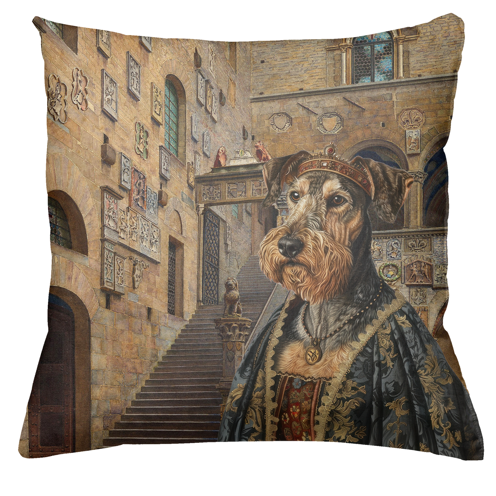 The Dogs Tale Cushion Velvet