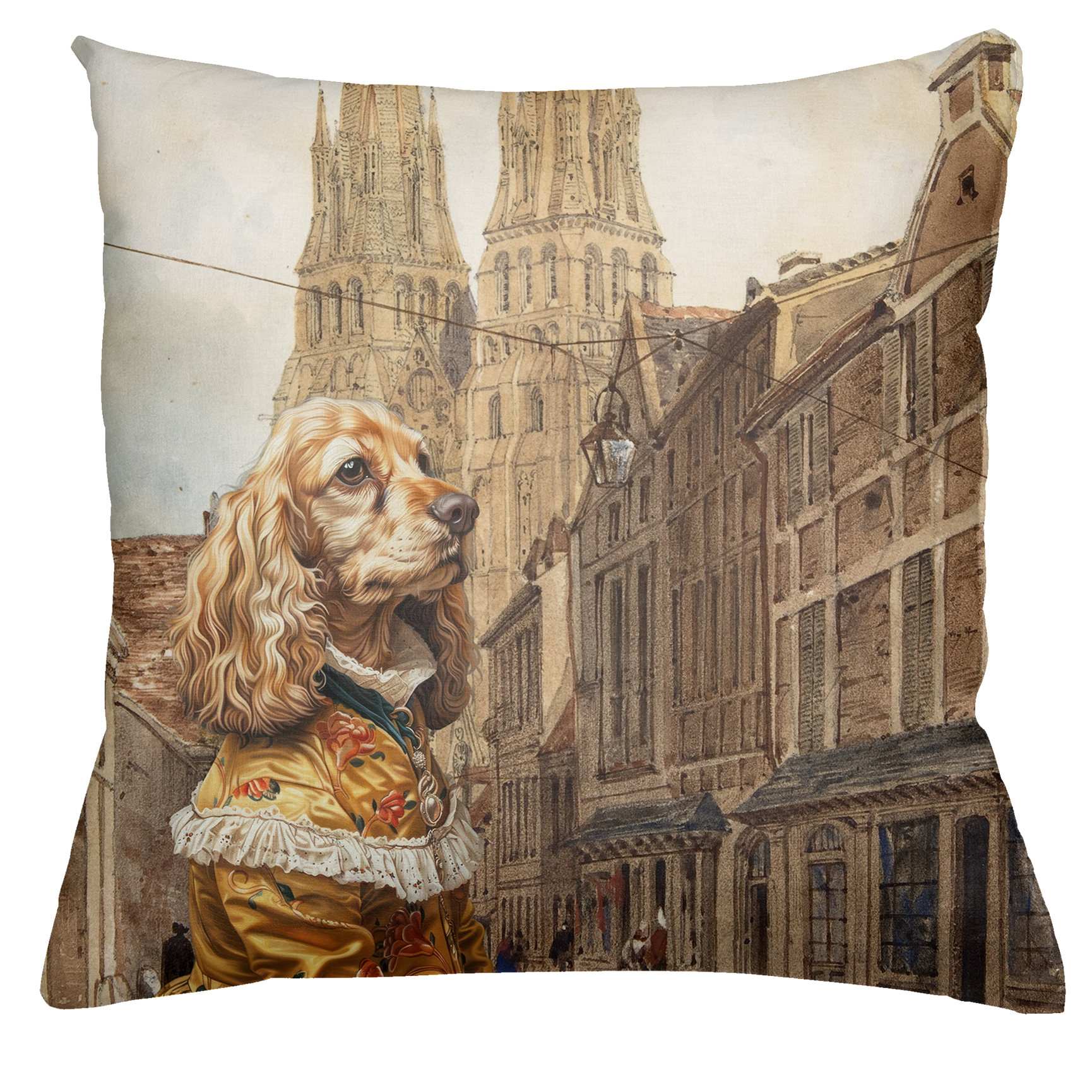 The Dogs Tale Cushion Velvet