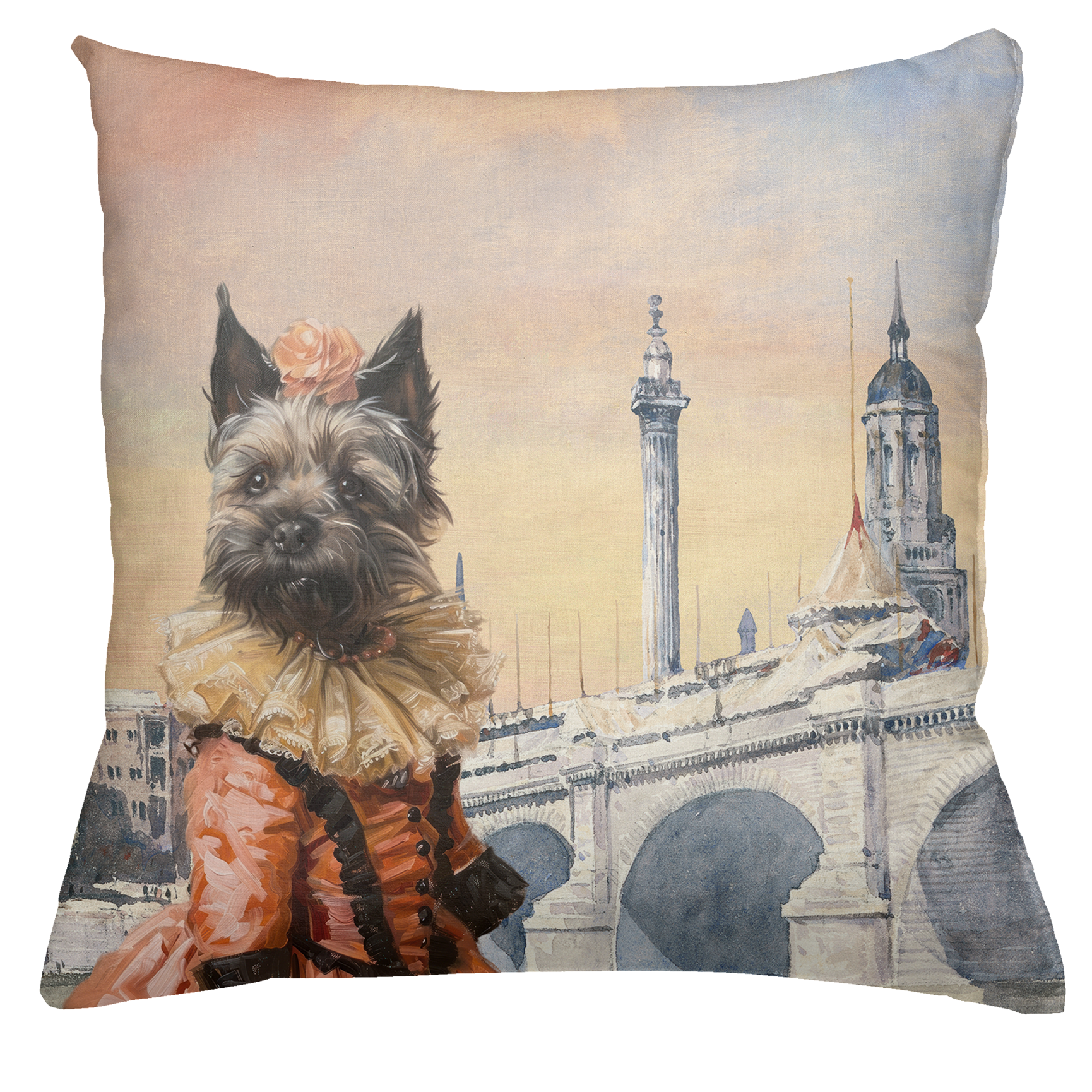 The Dogs Tale Cushion Velvet
