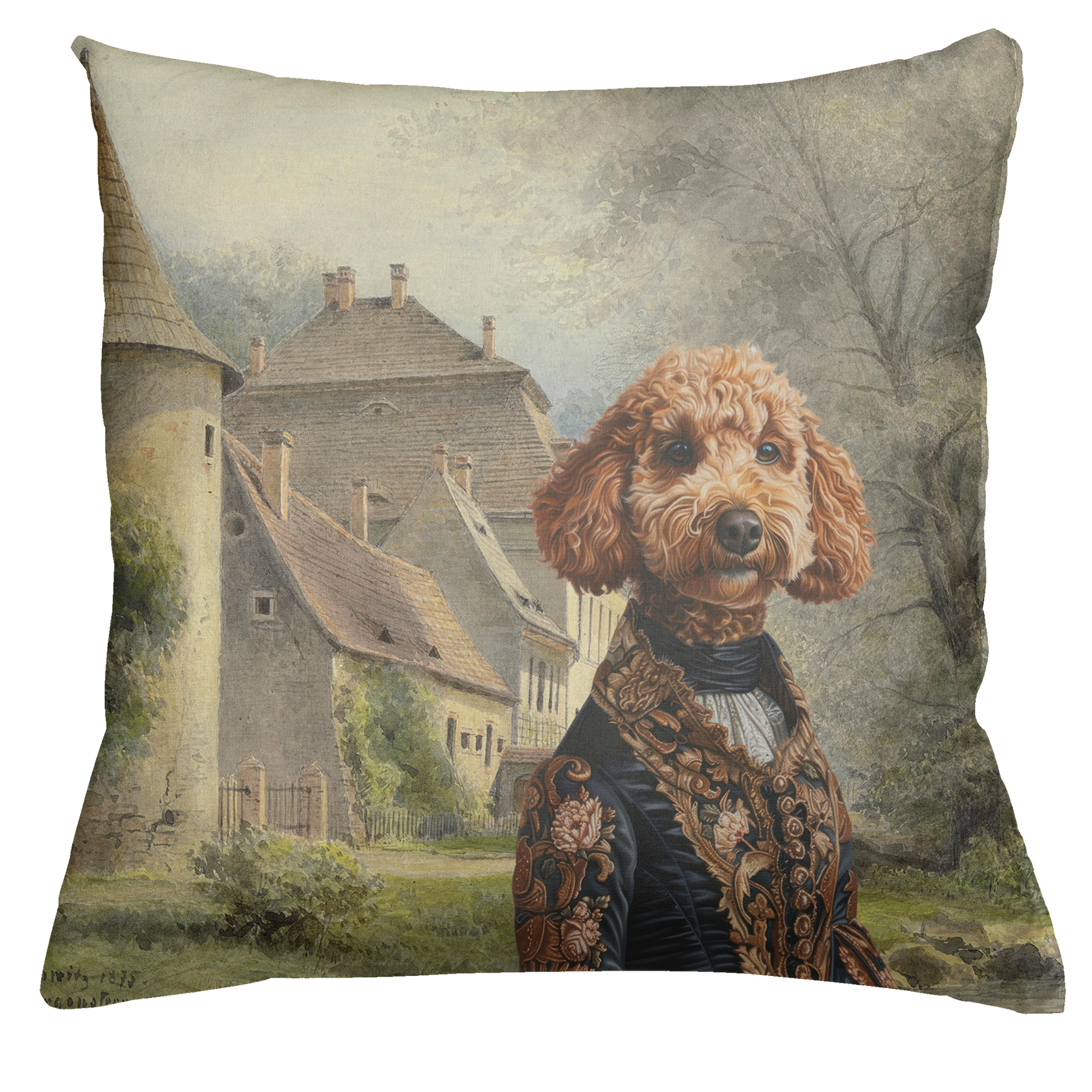 The Dogs Tale Cushion Velvet