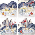 Set Of 4 Napkins Dolomiti 100% Made in Italy The Napking