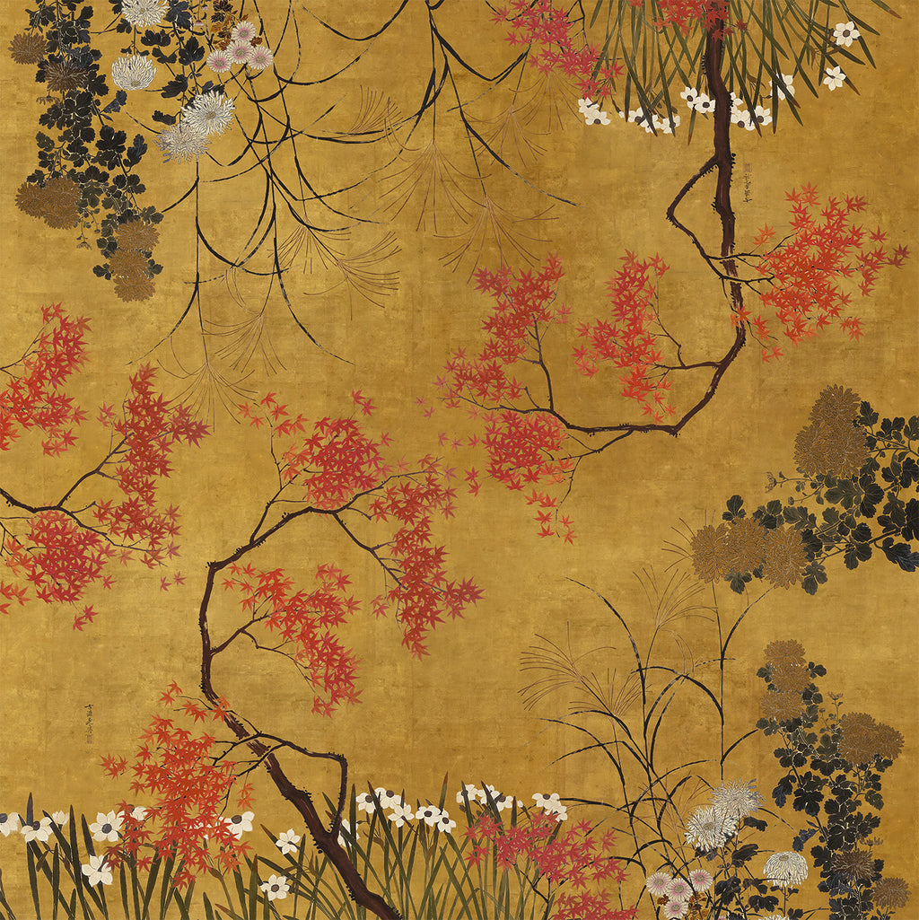 Eiji tablecloth premium linen in 210Ø cm with digitally printed decorative design