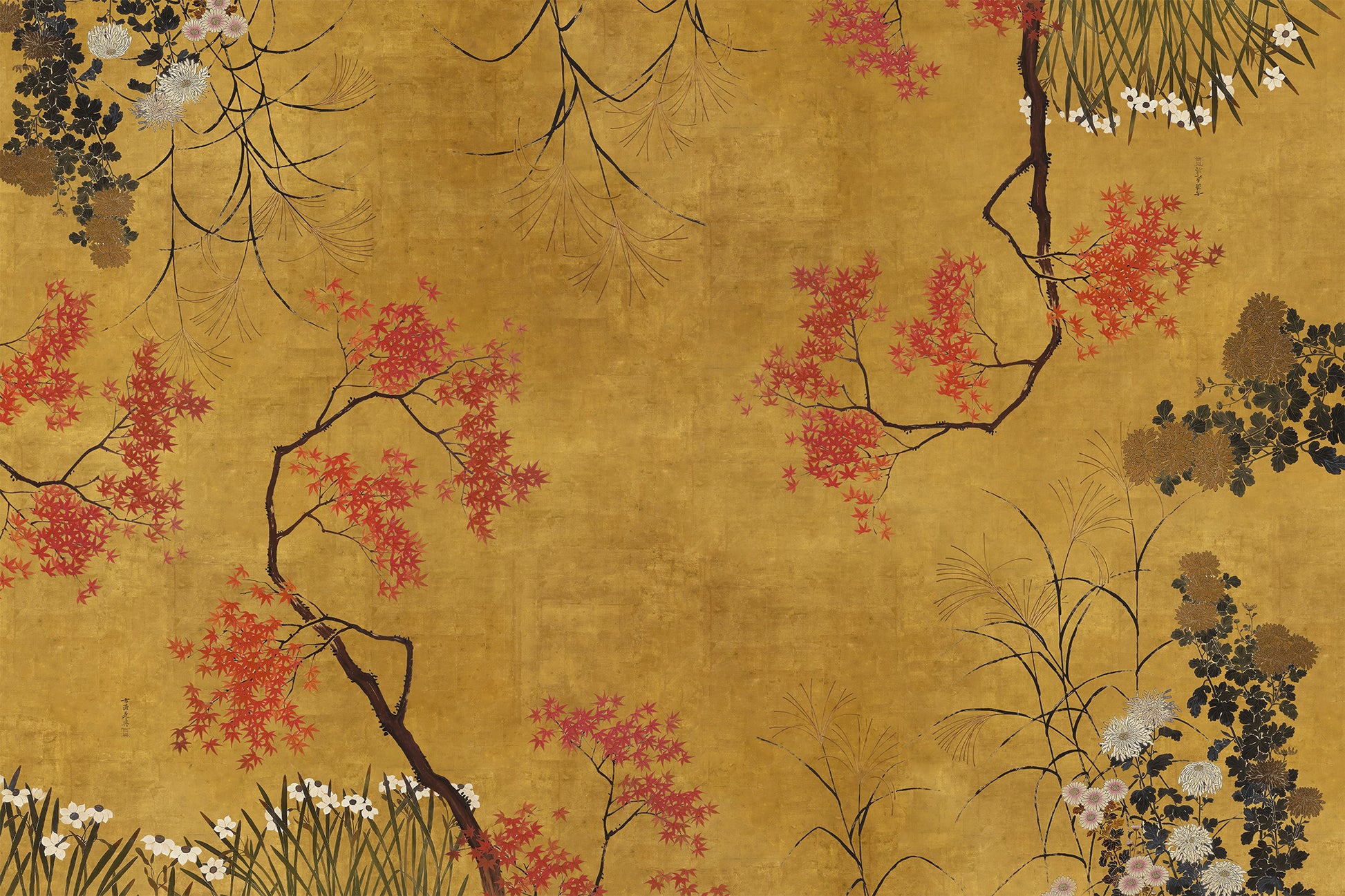 Eiji tablecloth premium linen in 110x110 cm with digitally printed decorative design