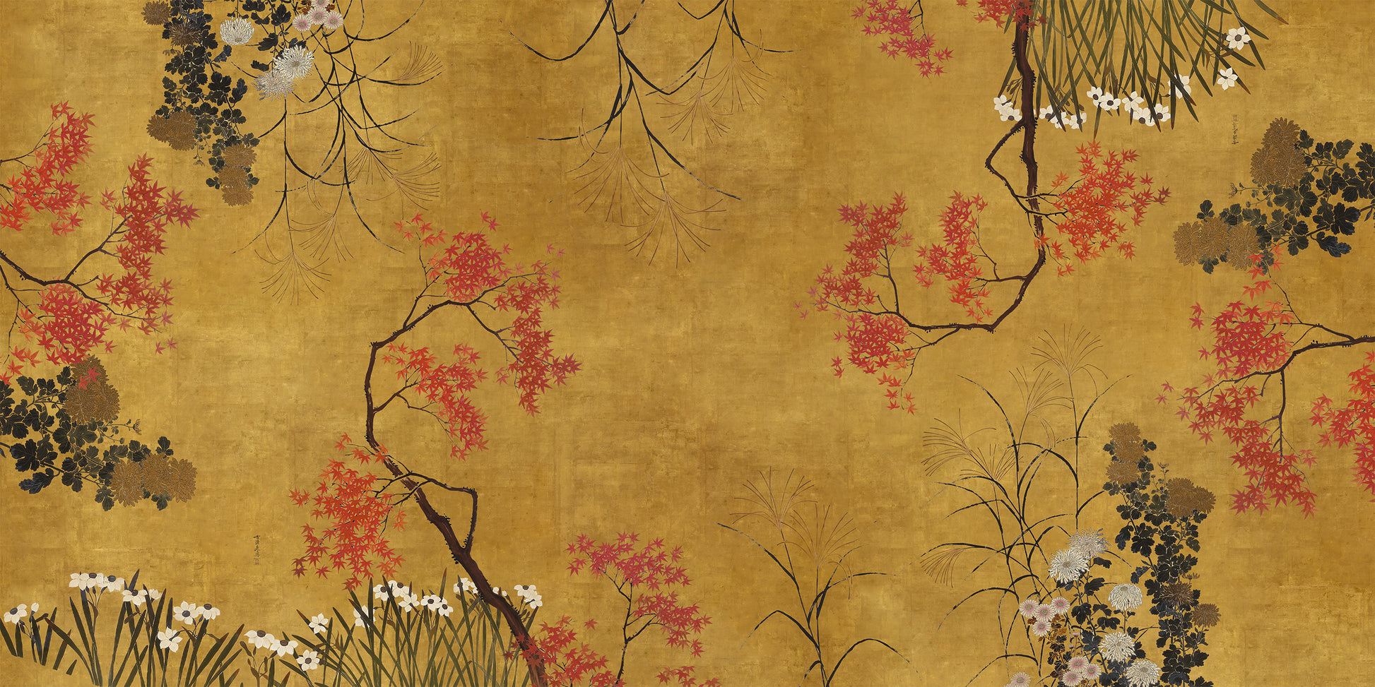 Eiji tablecloth premium linen in 180x270 cm with digitally printed decorative design