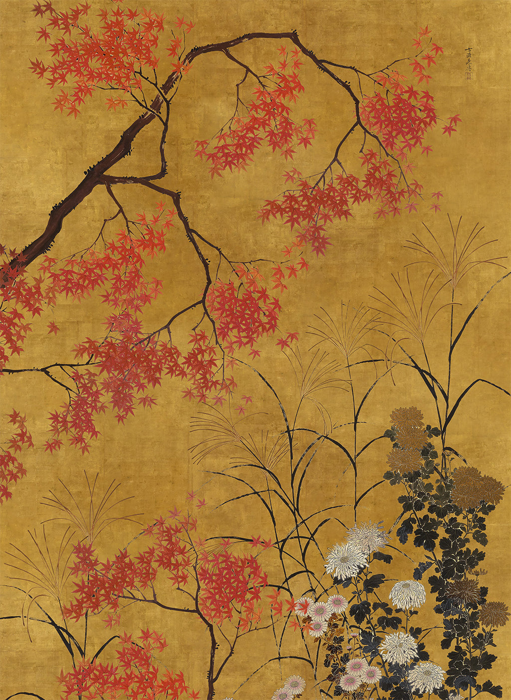 Eiji kitchen towels in Premium Linen with digitally printed design, styled view