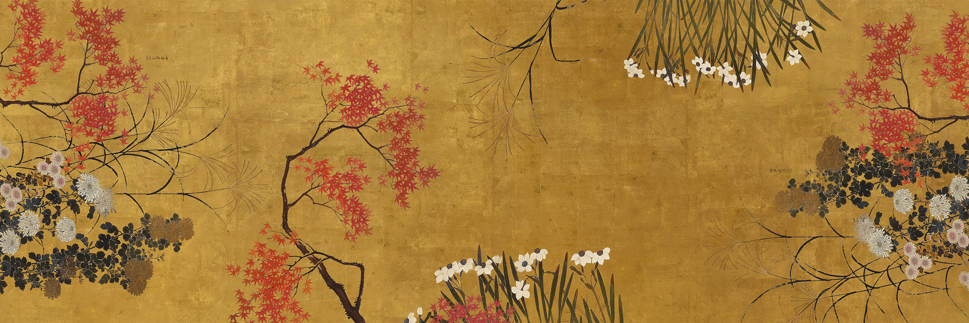 Eiji Runner Premium Linen with Japanese-inspired graphic print, 50x150 cm