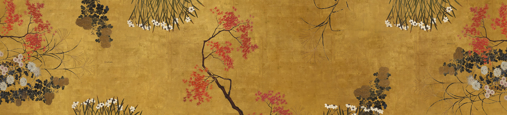 Eiji Runner Premium Linen with Japanese-inspired graphic print, 50x220 cm