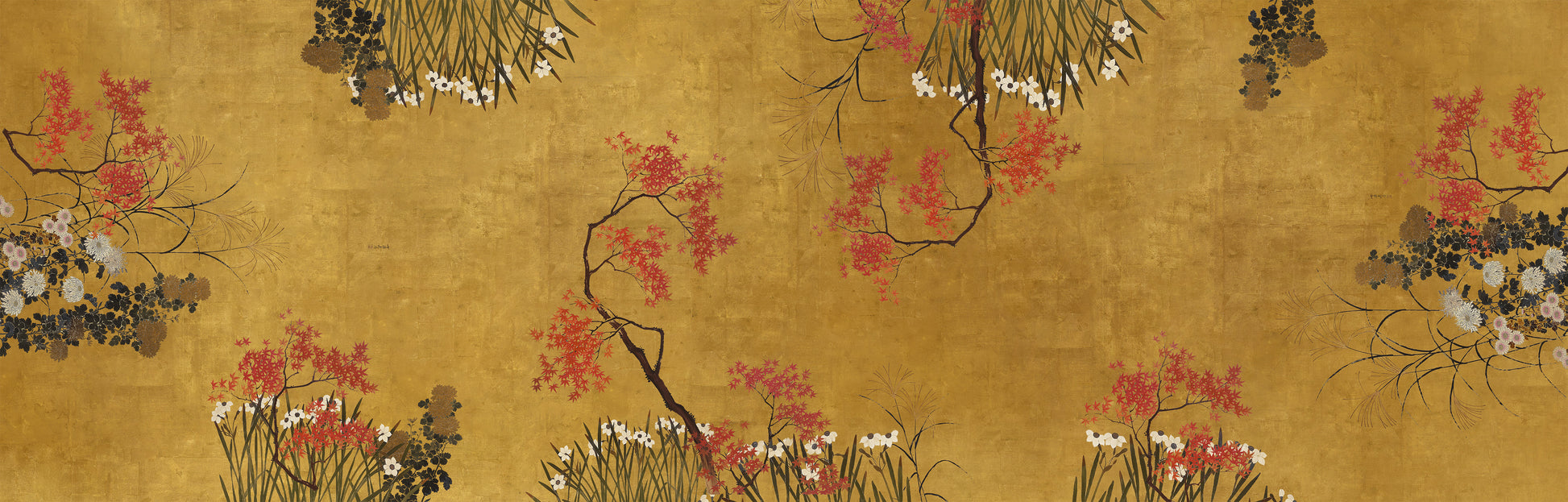Eiji Runner Premium Linen with Japanese-inspired graphic print, 80x250 cm