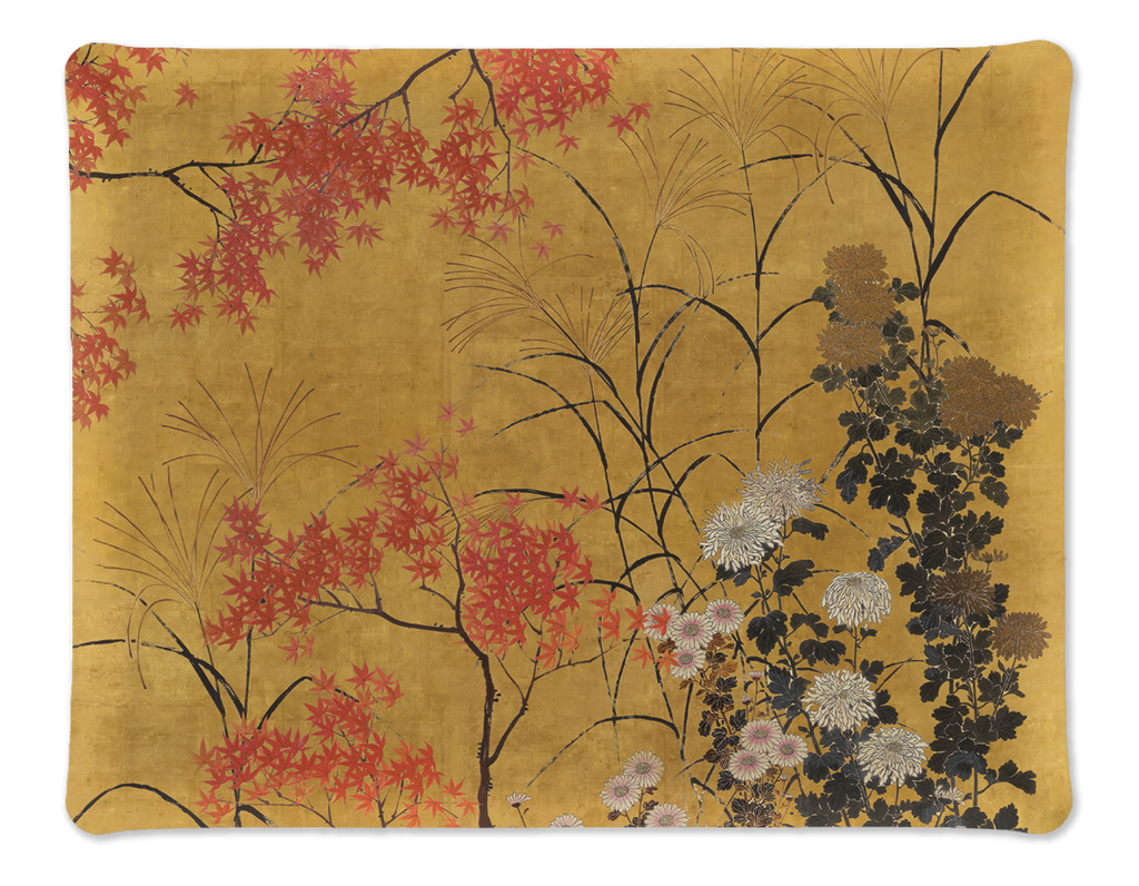 Eiji acrylic and printed linen tray 37 x 28 cm with refined decorative print by The Napking