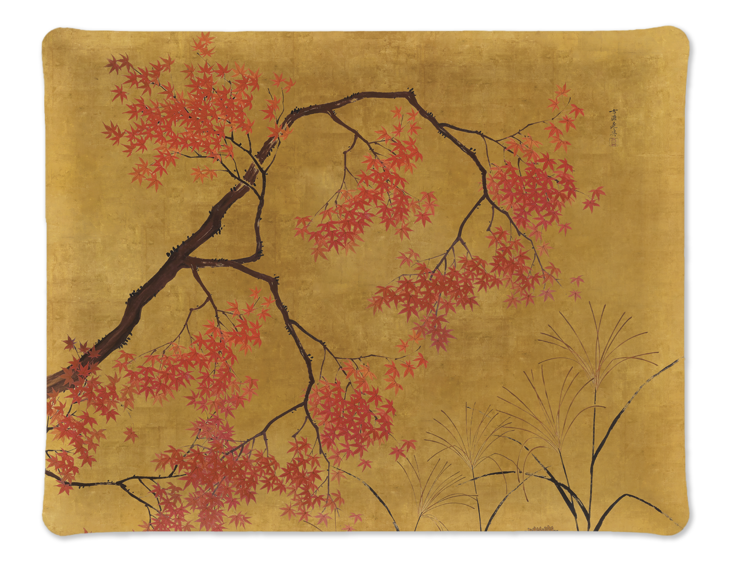 Eiji acrylic and printed linen tray 46 x 36 cm with refined decorative print by The Napking