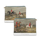 England velvet trousse with classic countryside decorative print