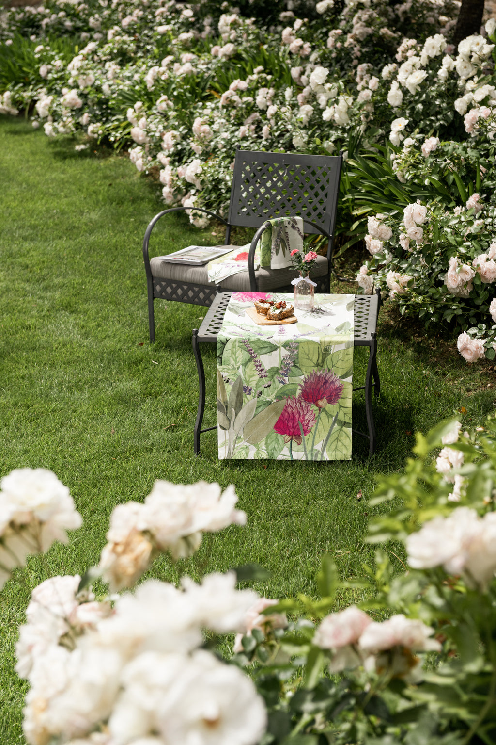 Pure Linen Runner «Épices» 100% Made in Italy - The Napking