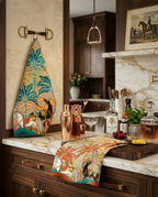 Equis kitchen towels in Premium Linen with digitally printed design, image 1