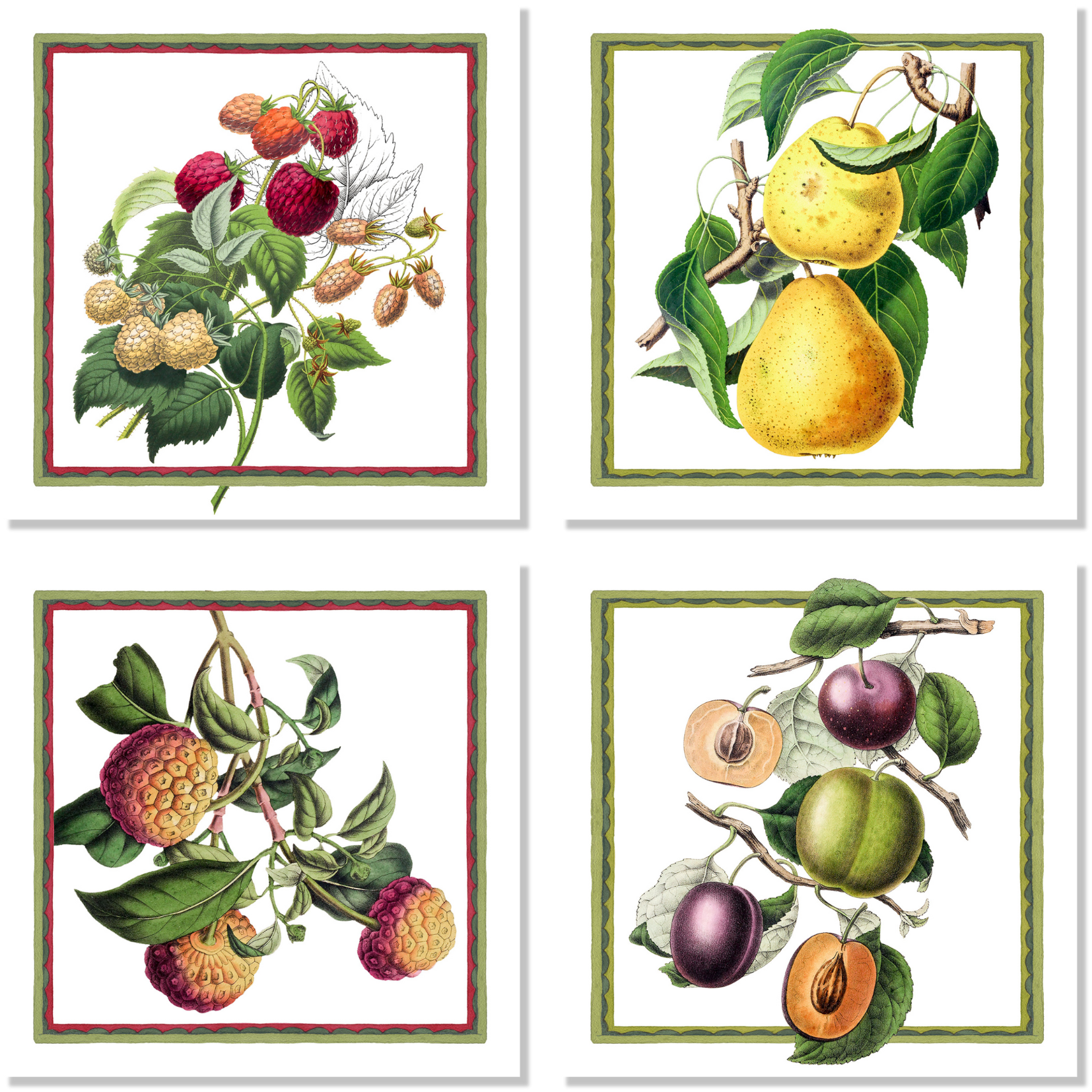 Set 4 Napkins Mixed Linen Exotica 100% Made in Italy