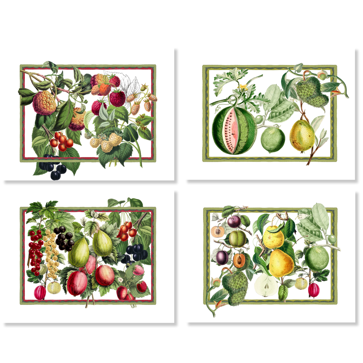 Lot de 4 sets de table en lin mélangé Exotica