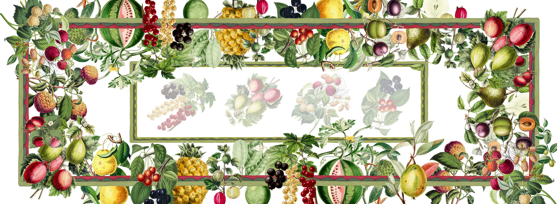 Mixed Linen Runner Exotica 100% Made in Italy