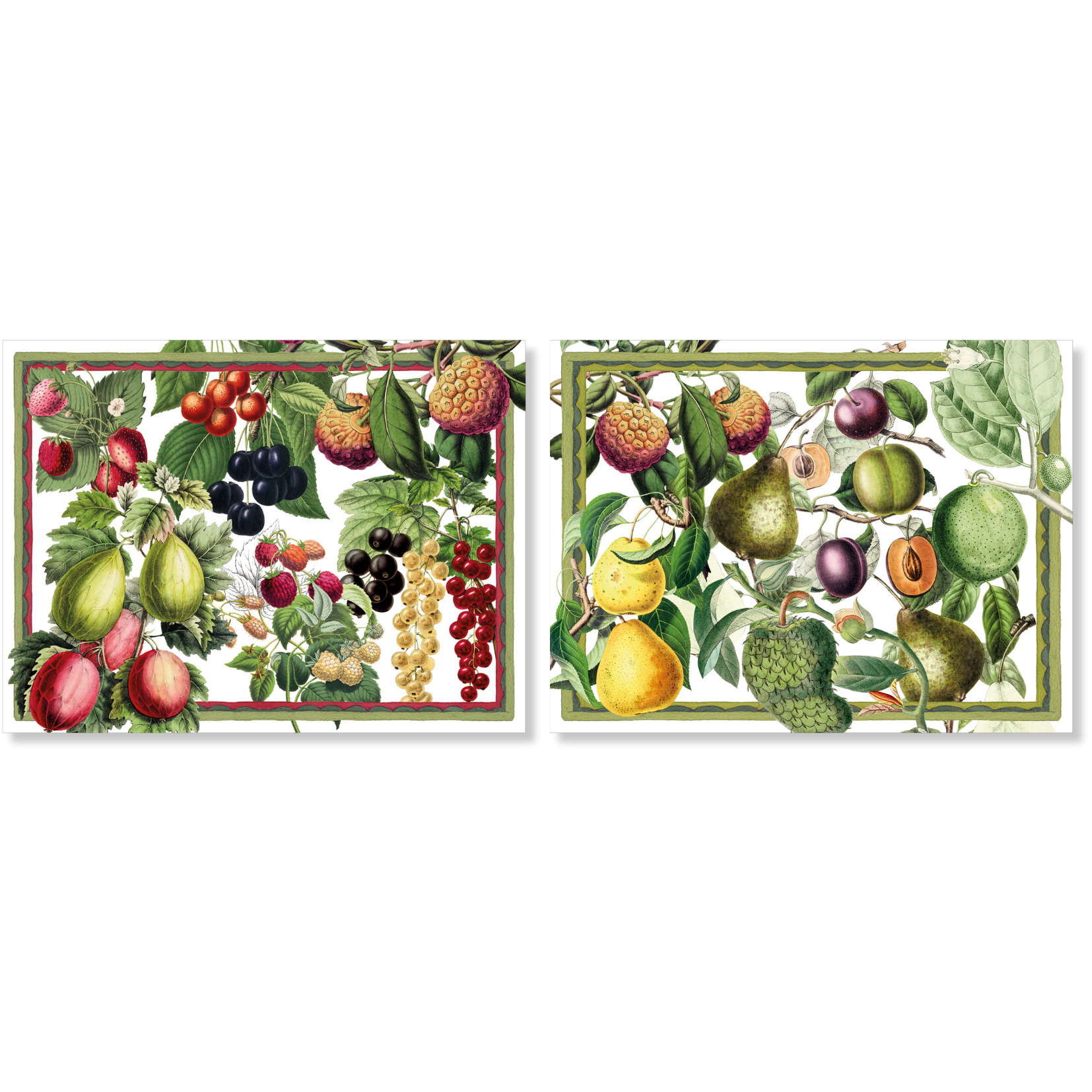 Set of 2 rectangular hardboard placemats Exotica