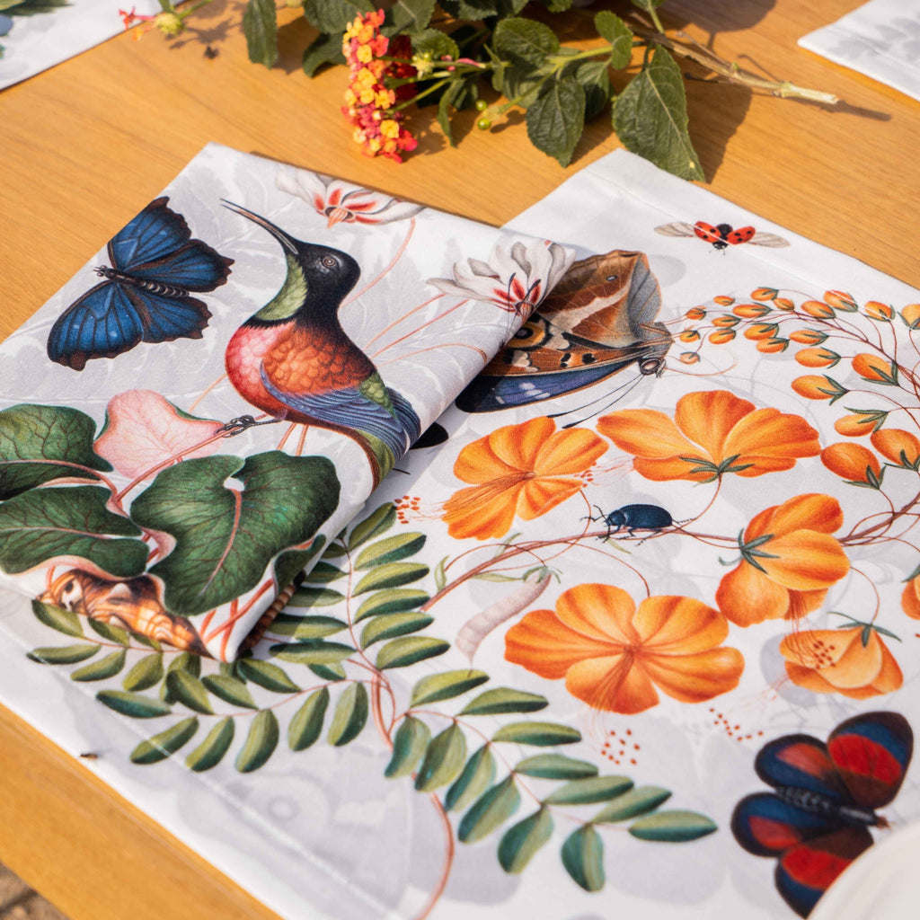 Set of 4 Placemats «Felci» Cotton Satin 100% Made in Italy - The Napking