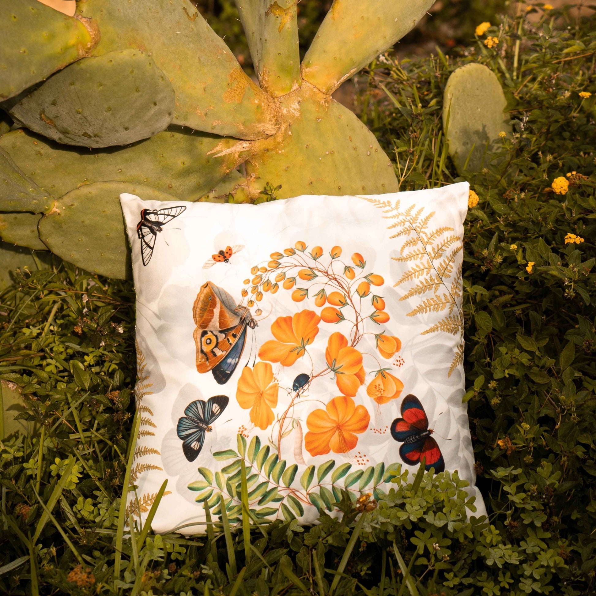 Cushion «Felci», 100% Made in Italy