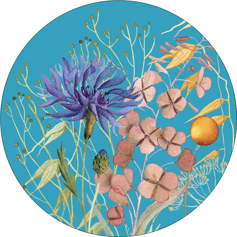 Set of 2 coasters «Fiordaliso» wood and cork - 100% Made in Italy - The Napking