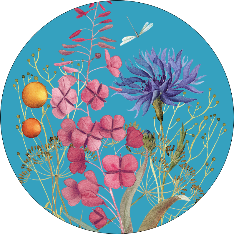 Set of 2 coasters «Fiordaliso» wood and cork - 100% Made in Italy