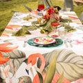 Satin Tablecloth «Flamingos» 100% Made in Italy