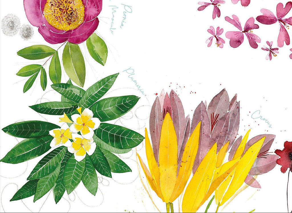 Premium Linen Tablecloth Flora Rosa