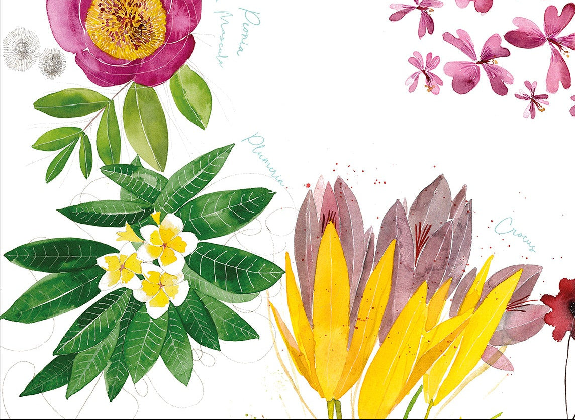 Premium Linen Tablecloth Flora Rosa