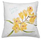 Linen Cushion Flora Rosa, 100% Made in Italy